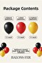 Black Red Yellow Balloon Set 20 Pieces Birthday Party Decoration Stylish - 4