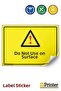 Counter Is Out of Use! Isg Warning Sign Sticker 15X21 cm