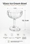 3 Pieces Modern Footed Glass Ice Cream Bowl Dessert Bowl Transparent Presentation Bowl - 4