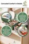 Decorative Storage Box 3-Piece Organizer with Lid Bathroom Kitchen Organizer Multi-Purpose Box - 5