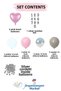 Silver Number 8 Age Balloon Set Pink Heart White Transparent Smoke Balloon Silver Confetti Birthday Set - 2