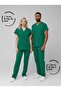 Operating Room Green Stretch Fabric Nurse Doctor Uniform Unisex Surgical Scrubs Uniform Set - 2