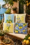 Lemon Themed Patterned 4-Piece Throw Pillow Cover Set