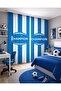Blue and White Champion Fan Children's Room Double Winged Background Curtain - 2