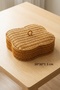 ®   5-Compartment Plastic Rattan Organizer Box with Lid – Wicker Patterned Multi-Purpose Storage and Presentation - 5