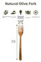 Kamptek Wooden Natural Olive Wood Fork - 18 cm Handmade Organic Fork Natural Food Presentation Fork - 2