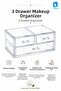 3 Drawer Transparent Cosmetic Organizer Makeup Jewelry Lipstick Nail Polish Cotton Organizer - 5