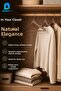 Wooden Look Clothes Hanger 3-Piece Plastic Clothes Hanger In-Cabinet Wardrobe Organizer 44X22 cm - 2