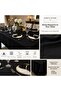 Silvery Black Linen Look Tablecloth |   Stain Resistant |   Oeko-Tex |   Custom Size Production |   Stylish Dining Table Cover - 2