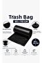 Garbage Bag 80X110 Jumbo Size 5 Rolls 50 Pieces Thick Black Garbage Bag - 2