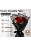 Black Framed Transparent Opp Flower Bouquet Wrapping Paper 57X57 cm Gift Packaging 4 Pieces