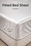Striped Micro Satin Elastic Bed Sheet and Pillow Set Single and Double Size Shiny Soft Textured Fitted - 4