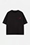 Black Pepper Embroidered Oversize/Relaxed Cut 100% Cotton T-Shirt Tmnss22Ts0318 - 5