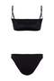 Black Strapless Covered High Leg Normal Waist Regular Bikini Set Tbess26Bt00174 - 6