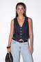 Navy Blue Denim Vest Tdrss26Ye00004 - 2