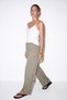 Oil Green Relaxed Fit Pocketed Elastic Waist Trousers Tdrss26Pl00025 - 3