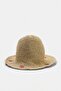 Beige Embroidered Women's Straw Hat Takss26Sp00026 - 2