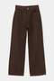 Wardrobe Essentials Kahverengi Vintage Yıkama Yüksek Bel Wide Leg Jeans TWOAW27JE00047 - 5