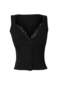 Siyah Düz Fitted Havuz Yaka Kolsuz Dantel Detaylı Crop Fitilli Esnek Örme Bluz TWOAW27BZ00209 - 8