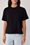 Black Tok Fabric Regular Crew Neck Standard Sleeve 100% Cotton Knitted T-Shirt Twoss26Ts00345 - 3