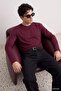 Antrasit Melanj-Bordo 2'li Paket %100 Pamuk Uzun Kol Regular/Normal Kesim T-Shirt TMNAW24TS00001 - 2