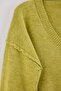 Wardrobe Essentials Yağ Yeşili Yünlü Premium İplik Basic Geniş Kalıp Triko Kazak | TWOAW26KZ00068 - 8