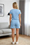 طقم شورت تي شيرت كبير الحجم بخيطين للجنسين - 2