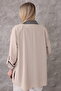 Plus Size (50-56) Jacket Collar Single Button Long Sleeve Two-Piece Suit Women's Blouse - 4