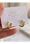 Xuping Stone Butterfly Hoop Children's Earrings Non-Tarnish Hypoallergenic (1cm Diameter) - 2
