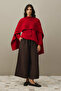 Mohair Blended Scarf Sweater Red - 8