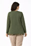 Women's Middle Age and Above Laser Print Patterned Mother Combed Cotton Blouse 30581 - 6