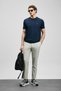 111020321 Bran Modern Graphic T-Shirt T-Shirt Men's T-Shirt Dark Blue - 3