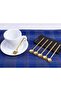 Gold Teaspoons Set of 6 Coffee Ice Cream Dessert Pastry Sugar Spoons - 4