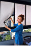 Sunshade Plain Silver Grey Light Heat Resistant Sunshade Curtain Blackout Sun Blind - 3