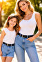 Mother Daughter Belt Set Leather 3 cm Stylish Suitable for Jeans and Fabric Pants (Sold Separately)