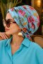 Turquoise Floral Buckle Bonnet