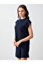 Navy Blue Crew Neck Sleeveless Knitwear Blouse - 3