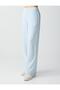 Blue Pocket Detailed Regular Waist Woven Trousers with Elastic Waistband - 5