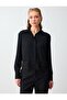 Black Long Sleeve Lace Detailed Short Woven Shirt