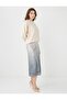 Gray Straight Cut Regular Waist Sequined Midi Skirt - 3
