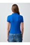 Cobalt Slim Fit Short Sleeve Polo Neck Knitted T-Shirt - 5