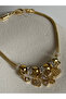 Gold Color Zircon Stone Heart-Shaped Clover Figured Charm Bracelet - 2