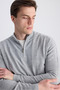 Ds Groom Regular Fit Gray Straight Knit Sweater - 2