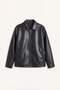 Regular Fit Shirt Collar Zipper Pocket Inside Pocket Seasonal Faux Leather Jacket Coat E8888Ax25Au - 6