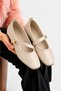 Women's Patent Leather Ballerinas with Stylish Buckle and Comfortable Sole Casual Shoes
