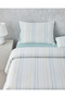 Cosmic Line Yarn Dyed Single Bed Sheet Duvet Cover Set 160X220 cm Seledon - 2