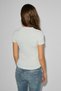 Gloom Women's Soft and Flexible Ribbed Fabric Crew Neck Crop Grimelange T-Shirt - 7
