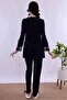 Effortt Maternity Pajama Set with Hijab and Comfortable Cut Dressing Gown - Navy Blue - 8