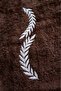 Sienna Leaf Embroidered 100% Cotton 2-Piece Towel Set 50X100 – Stone Color - 2