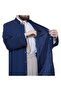ثوب إمام صامت باللون الأزرق الداكن - موديل مطرز على الأكمام والياقة - 2